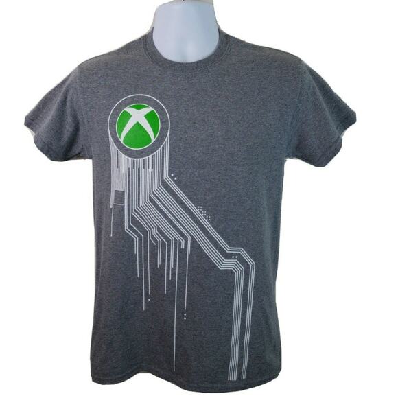 Official Original Xbox Video Game Console Logo Gray Tshirt Size Small Free Ship! - Picture 1 of 4